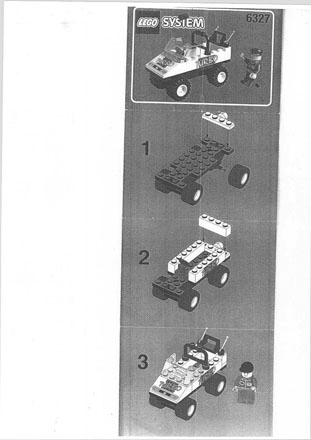 Preview for alternative construction for LEGO® Set 6327-1 - Number 1 BUILD. INST. 6327 4WD CAR 1/3