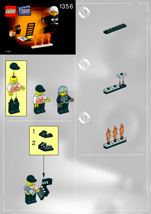 Preview for alternative construction for LEGO® Set 1356-1 - Number 1 BI 1356