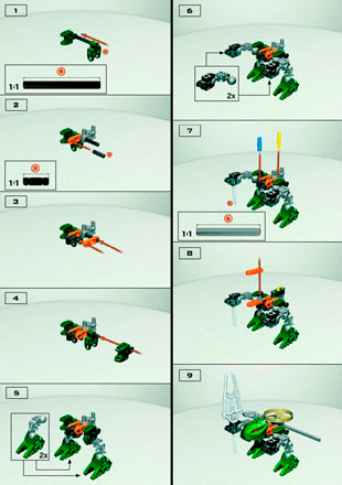 Preview for alternative construction for LEGO® Set 4879-1 - Number 1 BI, 4879