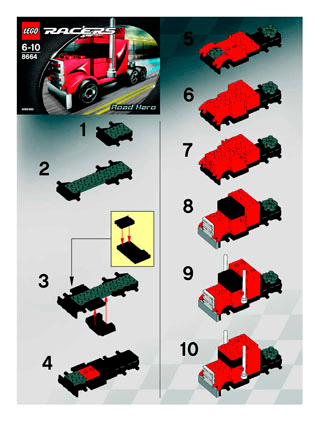 Preview for alternative construction for LEGO® Set 6111-1 - Number 3 BI 8664