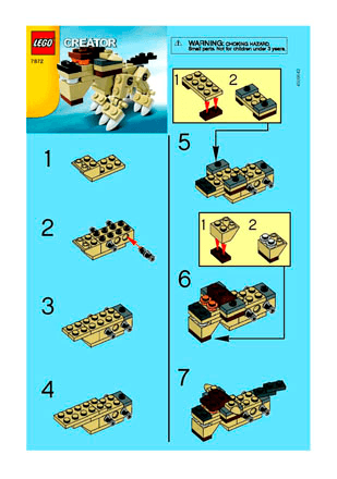 Preview for alternative construction for LEGO® Set 66208-1 - Number 4 BUILD. INSTR. 2001 7872 1/1
