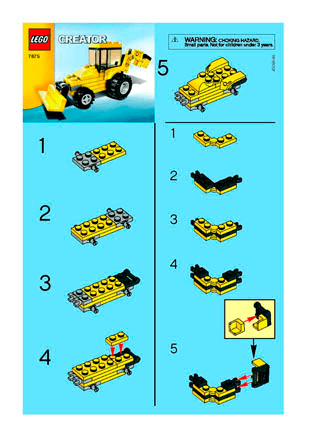 Preview for alternative construction for LEGO® Set 66208-1 - Number 6 BUILD. INSTR.  2001 7875 1/1