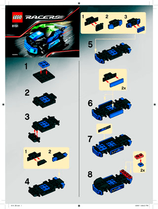 Preview for alternative construction for LEGO® Set 8151-1 - Number 1 BI, 8151