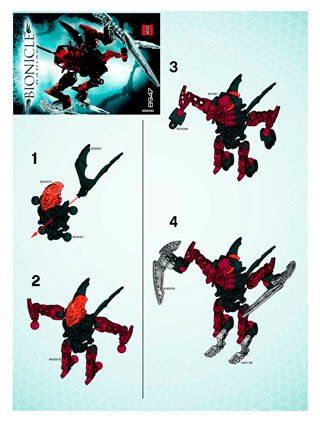 Preview for alternative construction for LEGO® Set 8947-1 - Number 1 BUILDING INSTRU. 2002, 8947