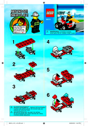 Preview for alternative construction for LEGO® Set 30010-1 - Number 4 BI 2001/ 2 - 30010 V. 143
