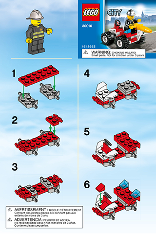 Preview for alternative construction for LEGO® Set 30010-1 - Number 5 BI 2001/ 2 - 30010 V39