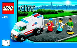 Preview for alternative construction for LEGO® Set 4429-1 - Number 1 BI 3004/28, 4429 V29 1/3