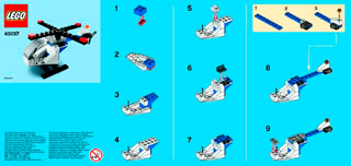 Preview for alternative construction for LEGO® Set 40097-1 - Number 1 BI 9005 / 60x50 leaflet - 40097