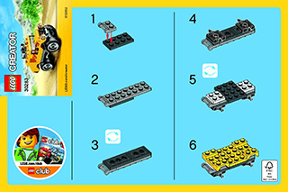 Preview for alternative construction for LEGO® Set 30283-1 - Number 1 BI 2001/ 2 - 30283 V29