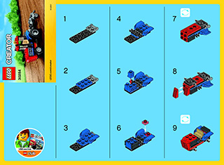 Preview for alternative construction for LEGO® Set 30284-1 - Number 1 BI 2002/ 2 - 30284 V29