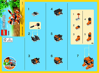 Preview for alternative construction for LEGO® Set 30285-1 - Number 1 BI 2002/ 2 - 30285 V29