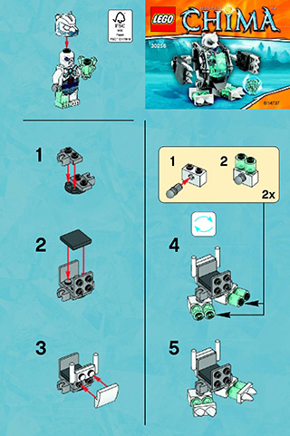 Preview for alternative construction for LEGO® Set 30256-1 - Number 1 BI 2001/ 2 - 30256 V29