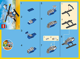 Preview for alternative construction for LEGO® Set 30471-1 - Number 1 BI 2002/ 2, 30471 V29