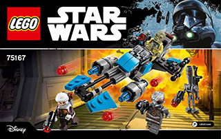 Preview for alternative construction for LEGO® Set 75167-1 - Number 1 BI 3003/32, 75167 V29