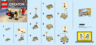 Preview for alternative construction for LEGO® Set 30542-1 - Number 1 BI 9005, 30542 V29