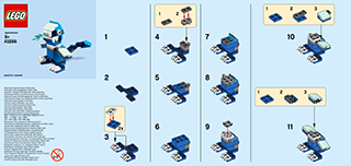 Preview for alternative construction for LEGO® Set 40286-1 - Number 2 BI 9005/60X50 LEAFLET, 40286 V39