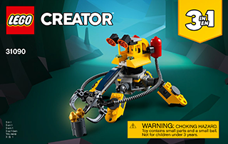 Preview for alternative construction for LEGO® Set 31090-1 - Number 6 BI 3004/32, 31090 3/3 V39
