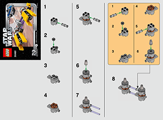 Preview for alternative construction for LEGO® Set 30461-1 - Number 1 BI 2002/ 2, 30461 V29