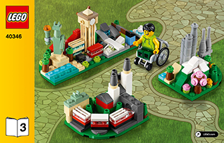 Preview for alternative construction for LEGO® Set 40346-1 - Number 3 BI 3101, 48/65G, 40346 3/5 V29