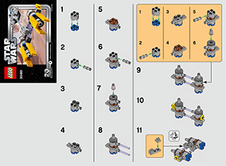 Preview for alternative construction for LEGO® Set 30461-1 - Number 3 BI 2002/ 2, 30461 V110