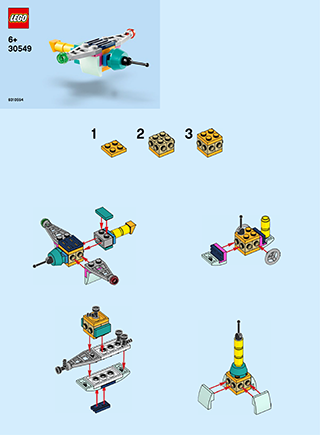 Preview for alternative construction for LEGO® Set 30549-1 - Number 1 BI 2002/ 2, 30549 V29