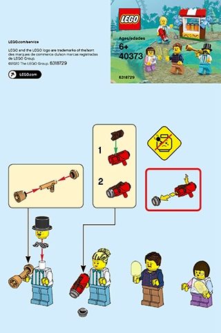Preview for alternative construction for LEGO® Set 40373-1 - Number 1 BI 2001/ 2 - 40373 V46