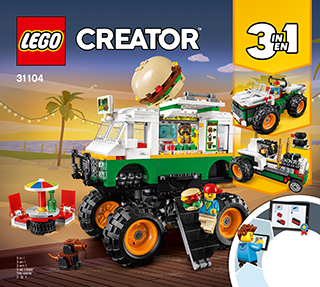 Preview for alternative construction for LEGO® Set 31104-1 - Number 1 BI 3106, 244+4/65+200G, 31104 V29