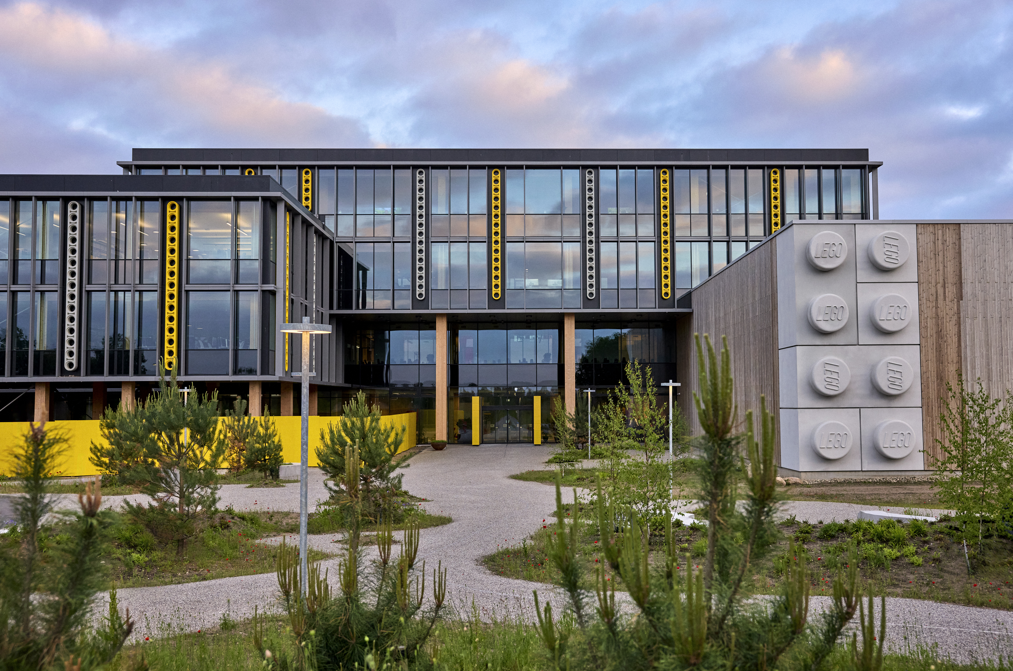 Kornmarken Campus exterior — LEGO's first global manufacturing innovation centre in Billund, Denmark