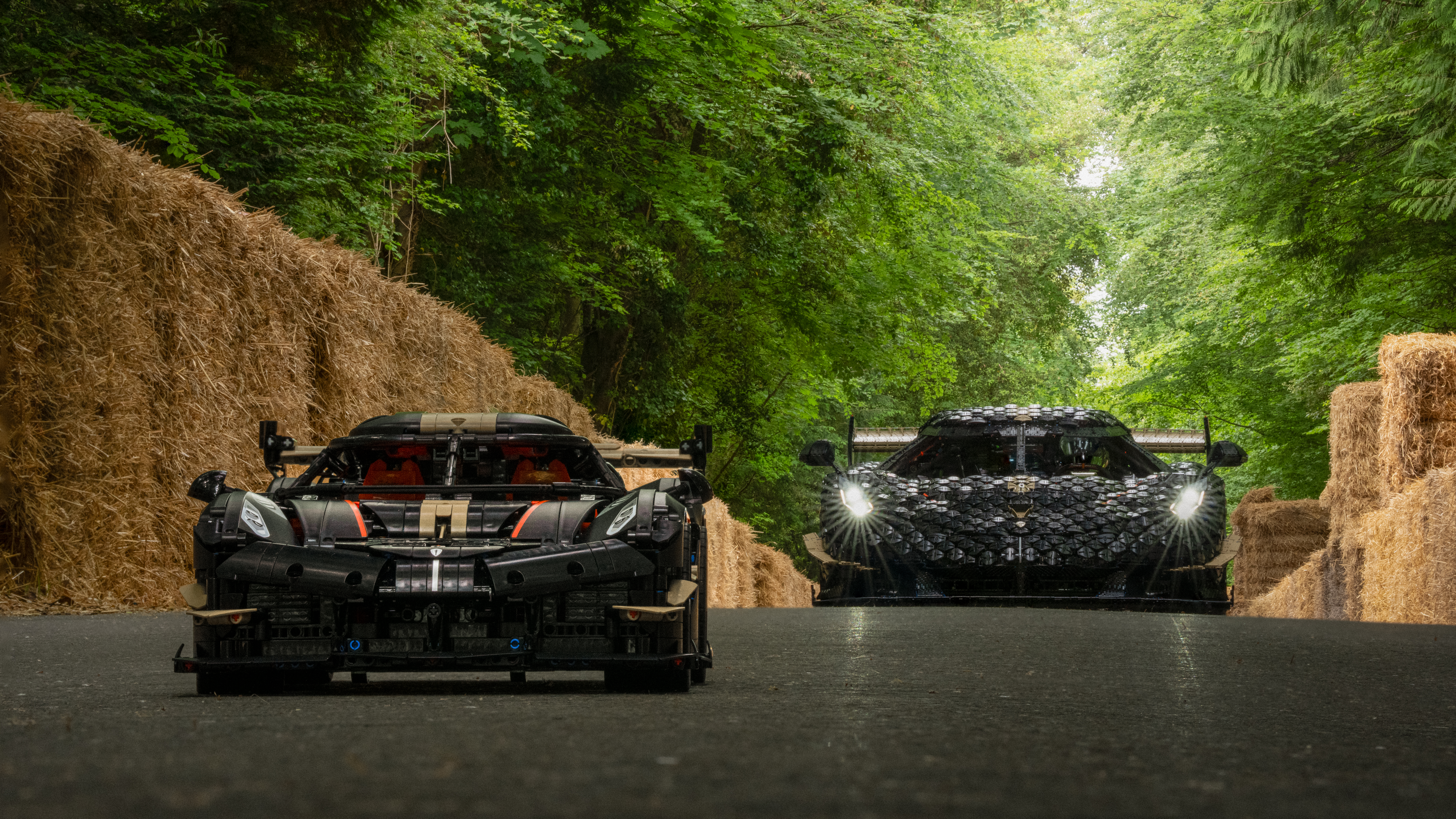 Life-size LEGO Technic Koenigsegg Sadair's Spear on the Goodwood track, shot #2
