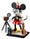LEGO model of Minnie standing on base plate with accessories