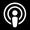 Apple podcasts logo black and white
