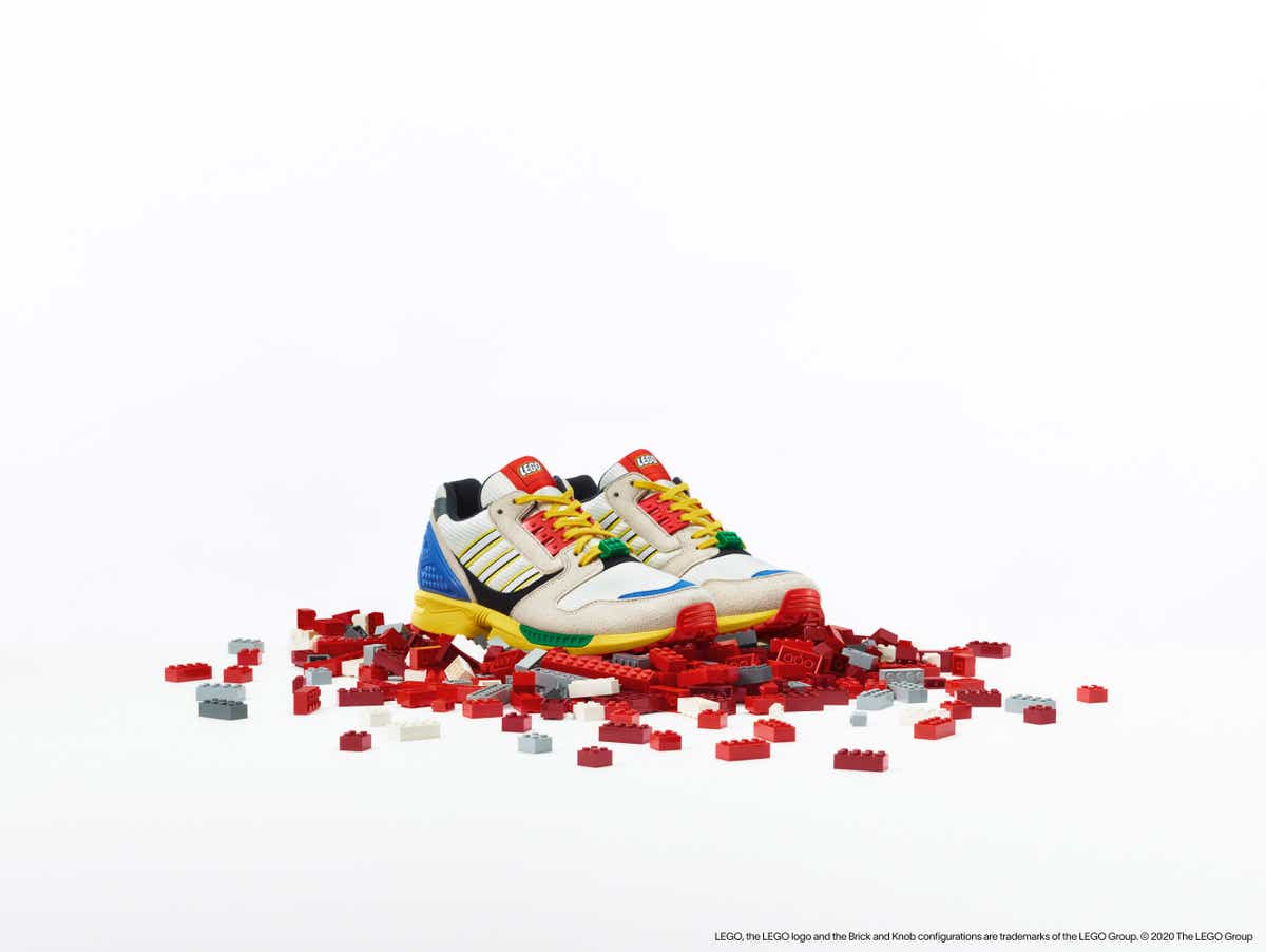 Adidas Originals And The Lego Group Team Up For A Special Take On The Zx 8000 Silhouette About Us Lego Com Us