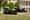 Image of the 1:8 SKU and 1:1 LEGO Technic big build infront of Goodwood House showing Ghost Mode