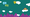 small LEGO critters floating on a green sky with purple mountains in the back