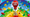 LEGO baloon with rainbow background