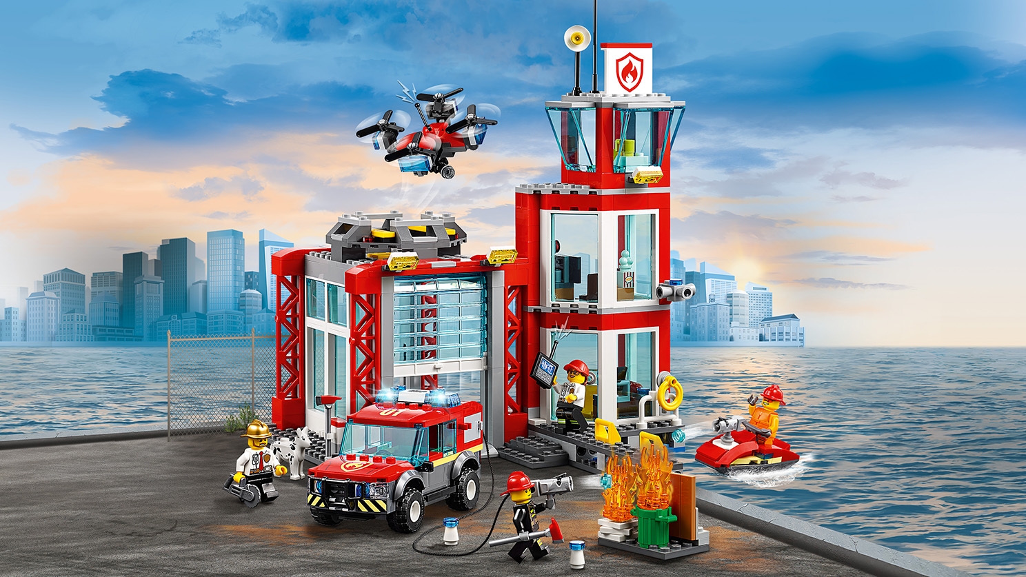 Centimeter maïs Ga trouwen Brandweerkazerne 60215 - LEGO® City sets - LEGO.com voor kinderen
