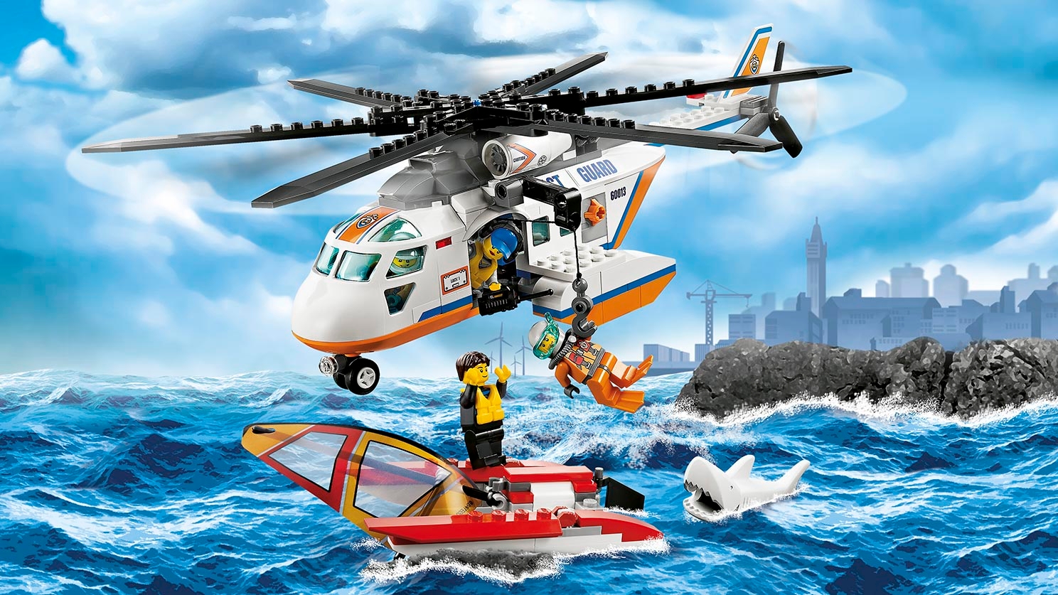 Coast Guard Helicopter 60013 - City Sets - LEGO.com for kids
