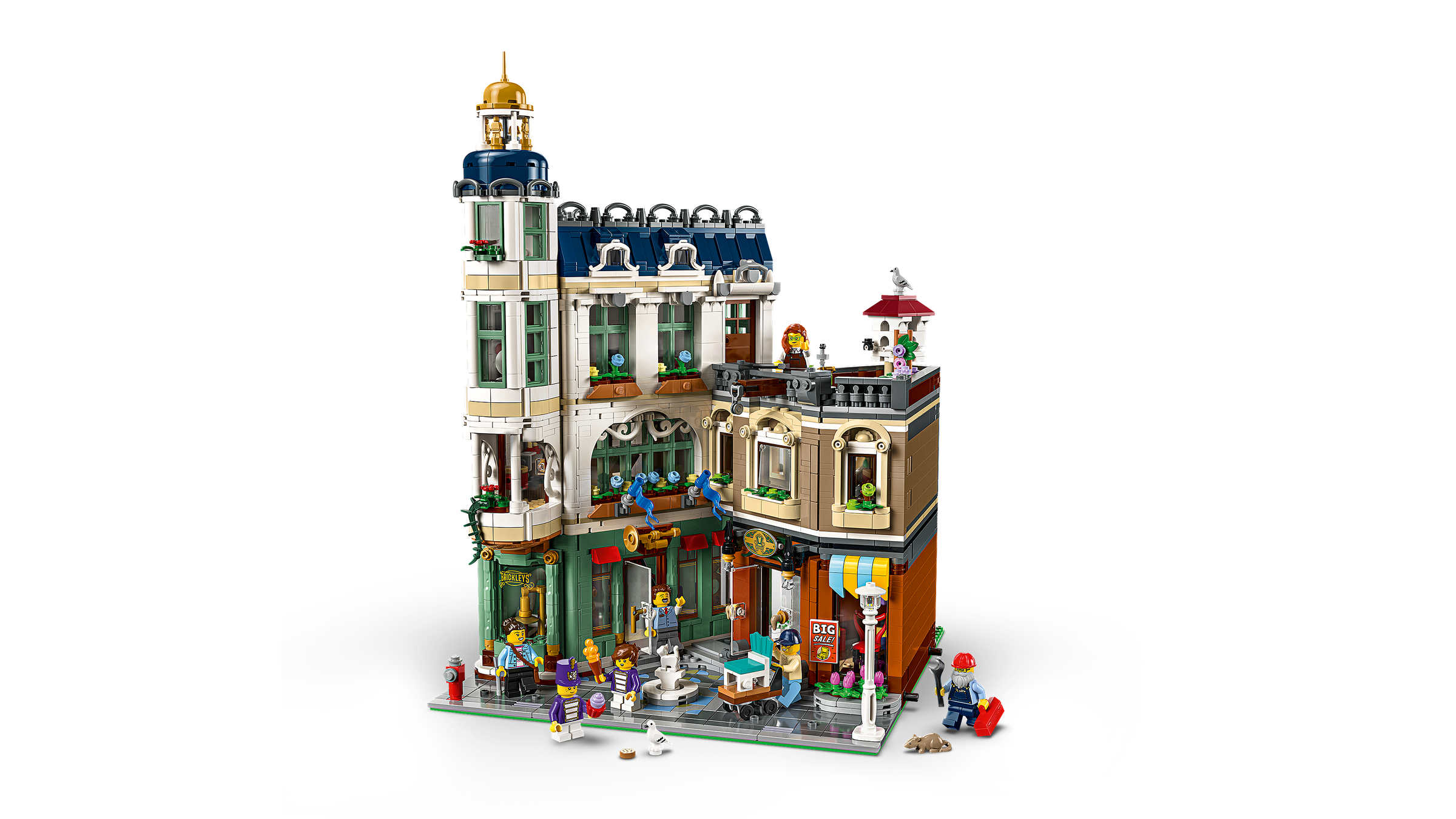 LEGO La rue commerçante 11371, vue officielle du set