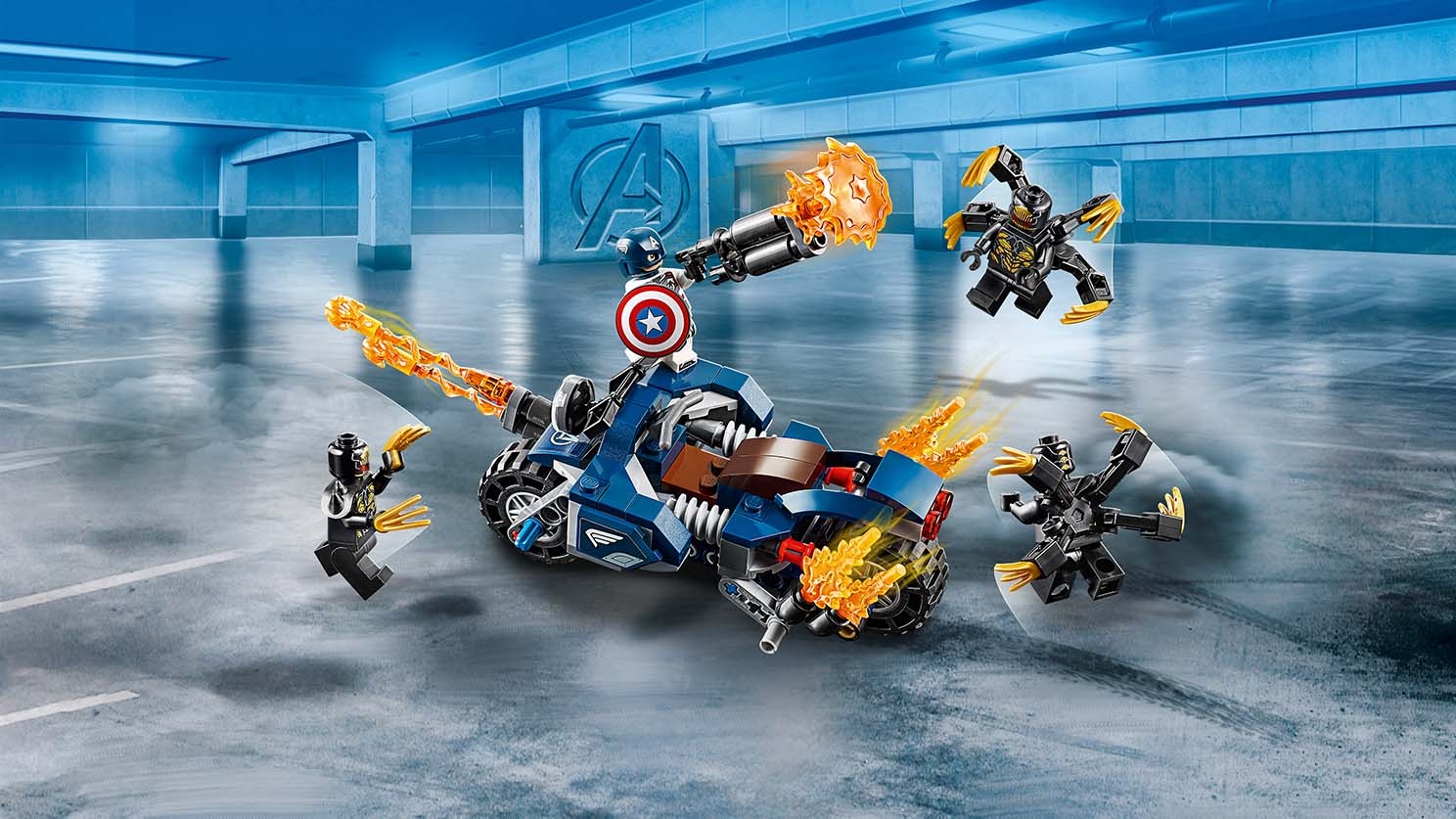 lego marvel avengers captain america outriders attack 76123