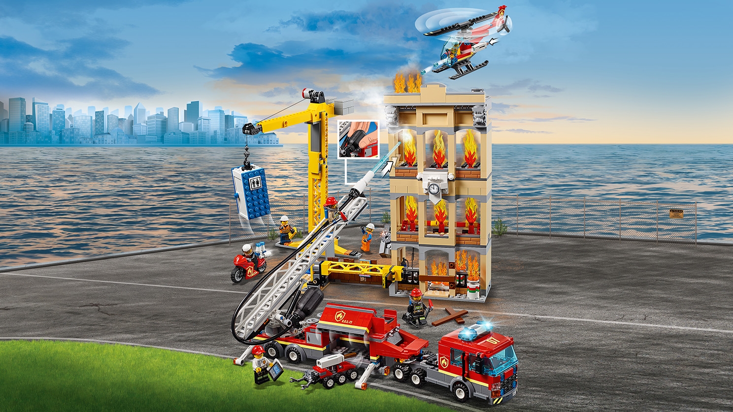 Beskrive Nøjagtig hoppe Downtown Fire Brigade 60216 - LEGO® City Sets - LEGO.com for kids