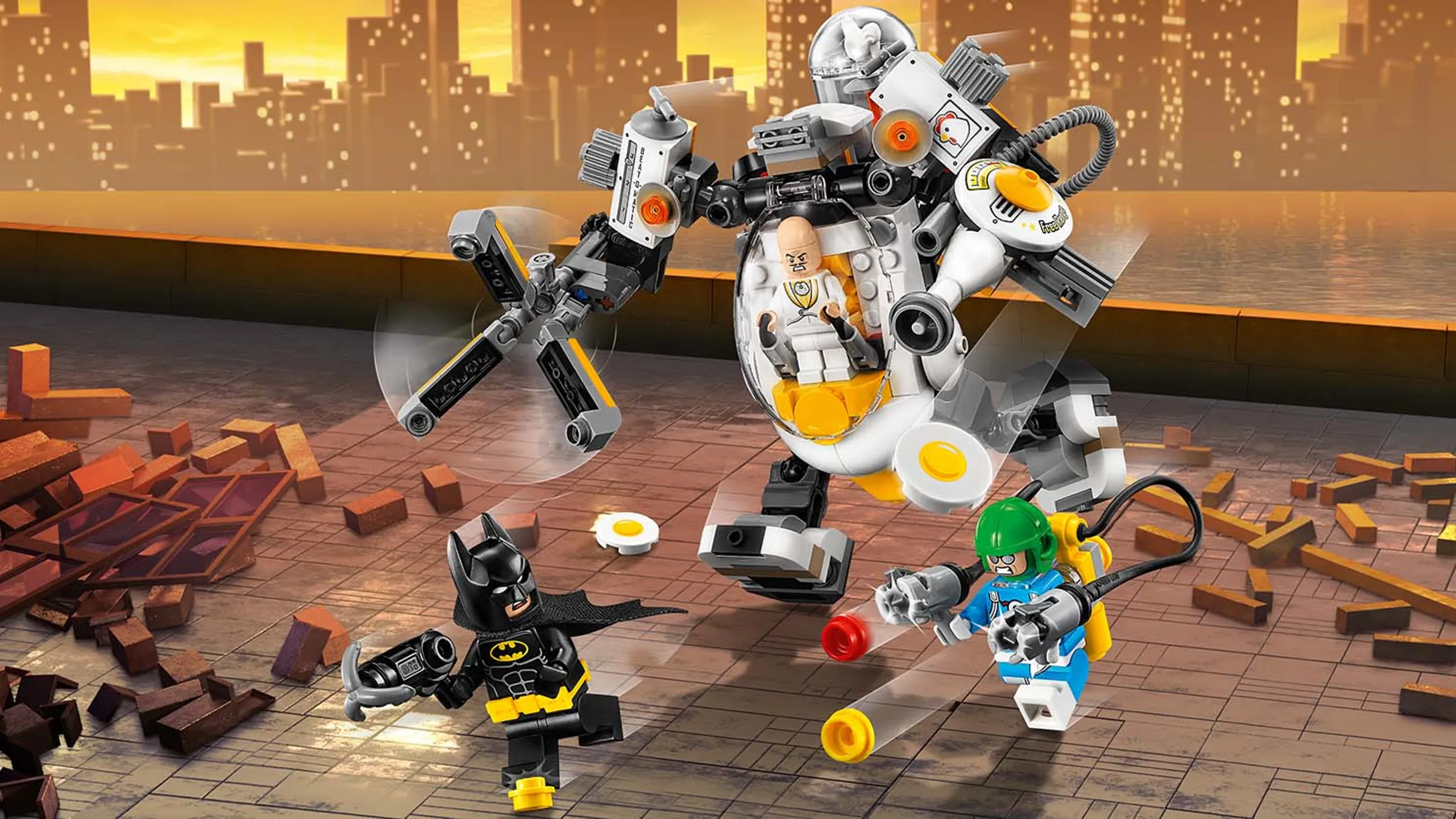 LEGO Batman Movie Egghead Mech Foodfight - 70920 - Batman gets in trouble when Egghead and Condiment King fights him in a foodfight
