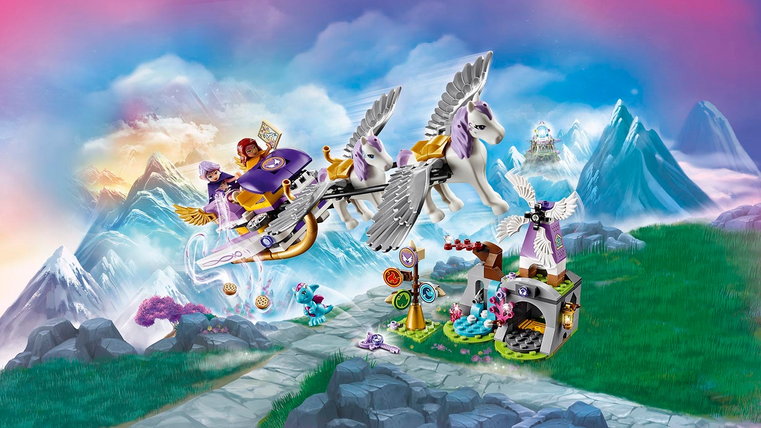 Overflødig jeg læser en bog Spænde Aira's Pegasus Sleigh 41077 - LEGO® Elves Sets - LEGO.com for kids