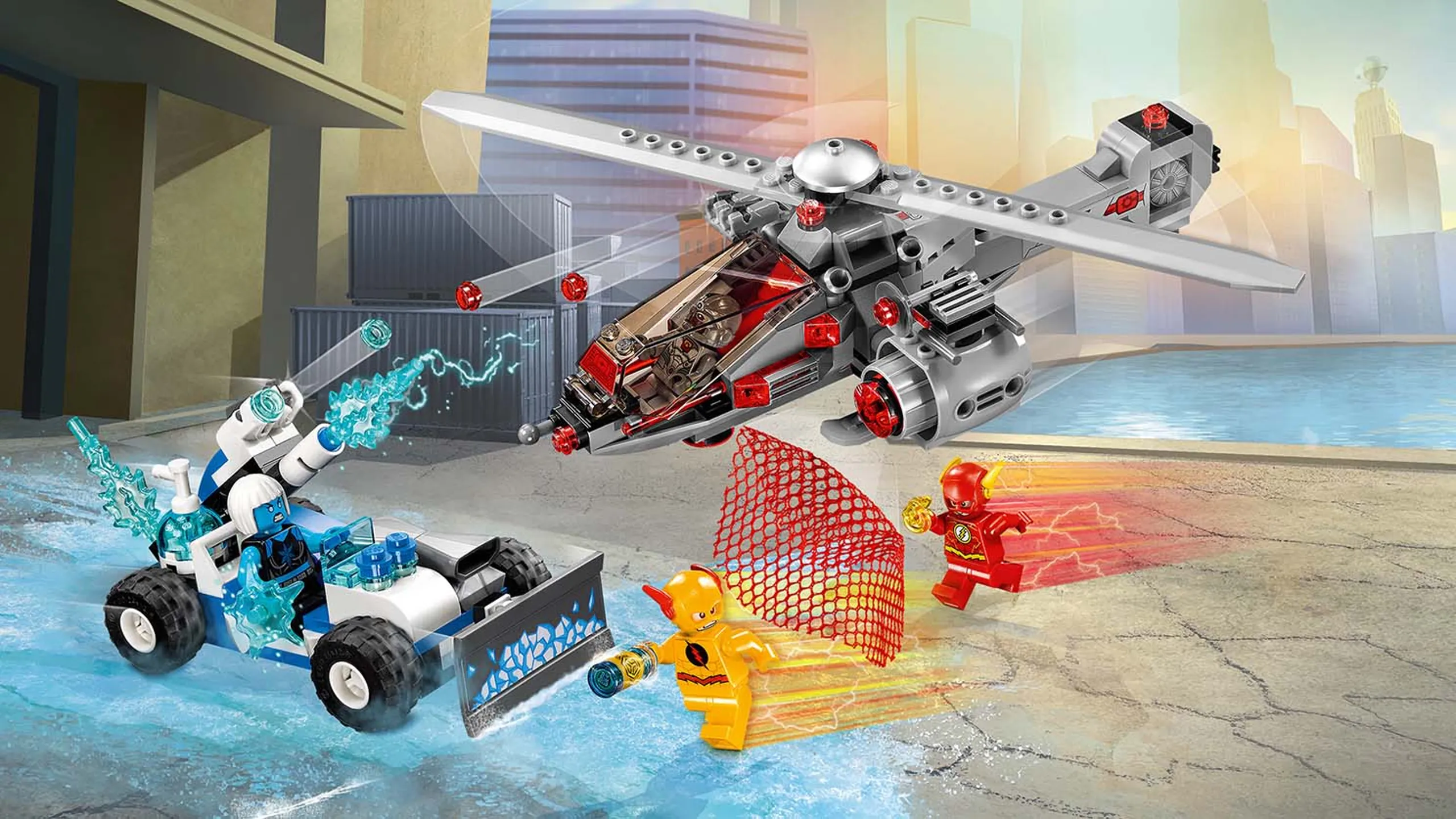 LEGO DC Super Heroes Speed Force Freeze Pursuit - 76098 - This set includes The Flash™, Reverse-Flash™, Cyborg™ and Killer Frost™ that fights and an thought battle