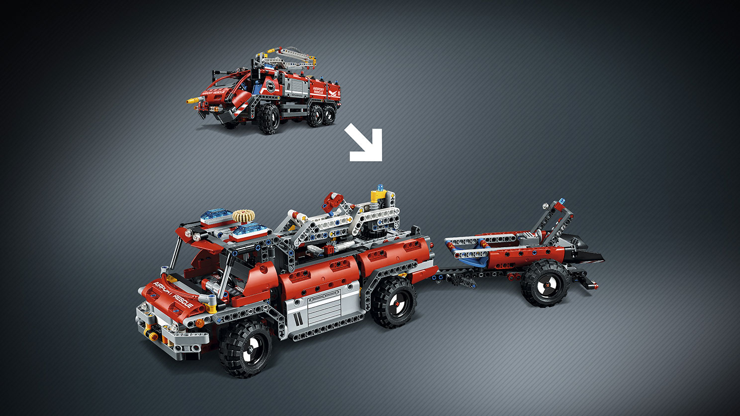 LEGO TECHNIC manuels d'utilisation et autocollants pour 42068 Airport Rescue Vehicle 