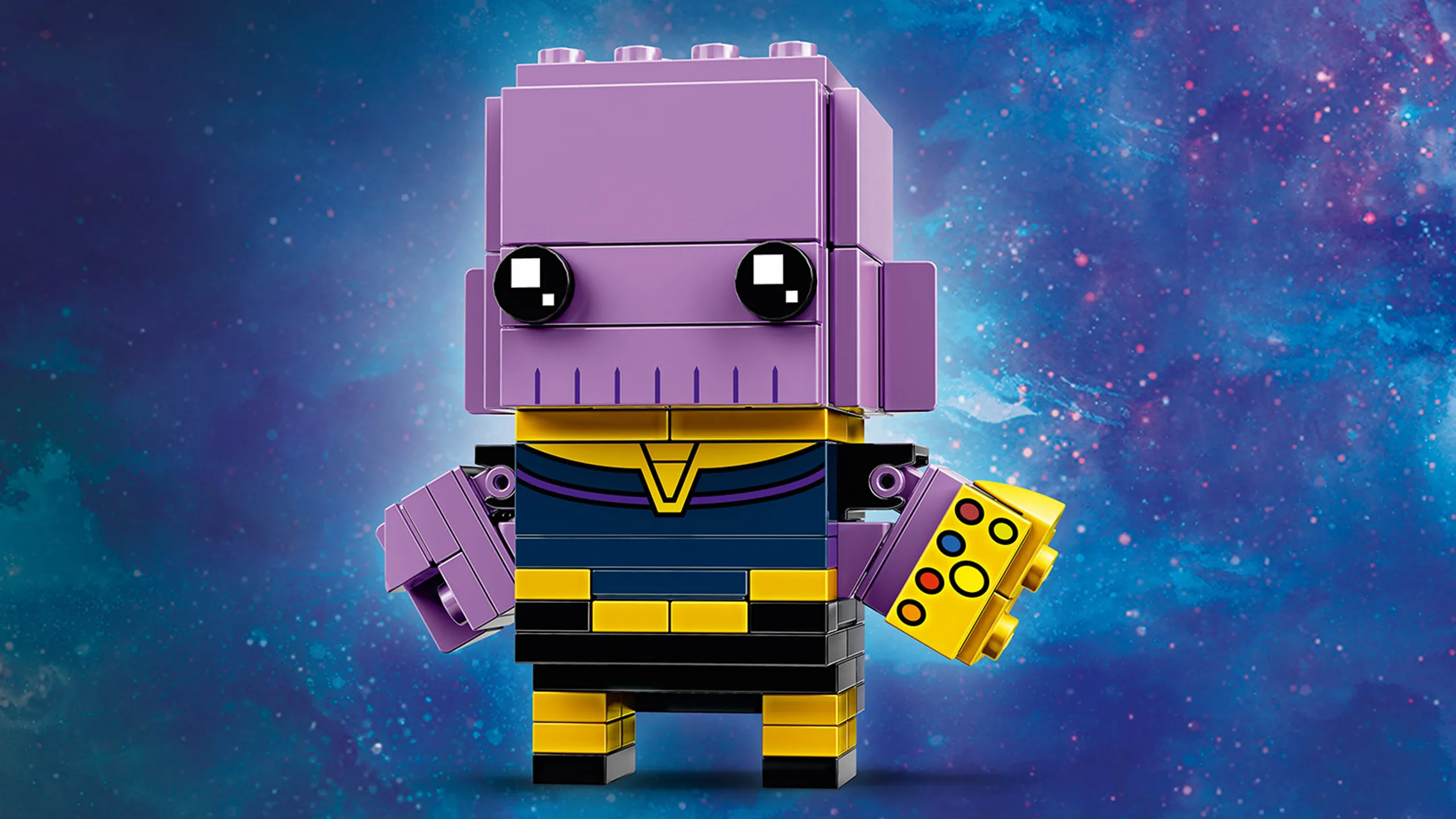LEGO Brickheadz - 41605 Thanos - Build a LEGO Brickheadz figure of Thanos from the Avengers: Infinity War movie. Check out his purple skin and blue chest armor.