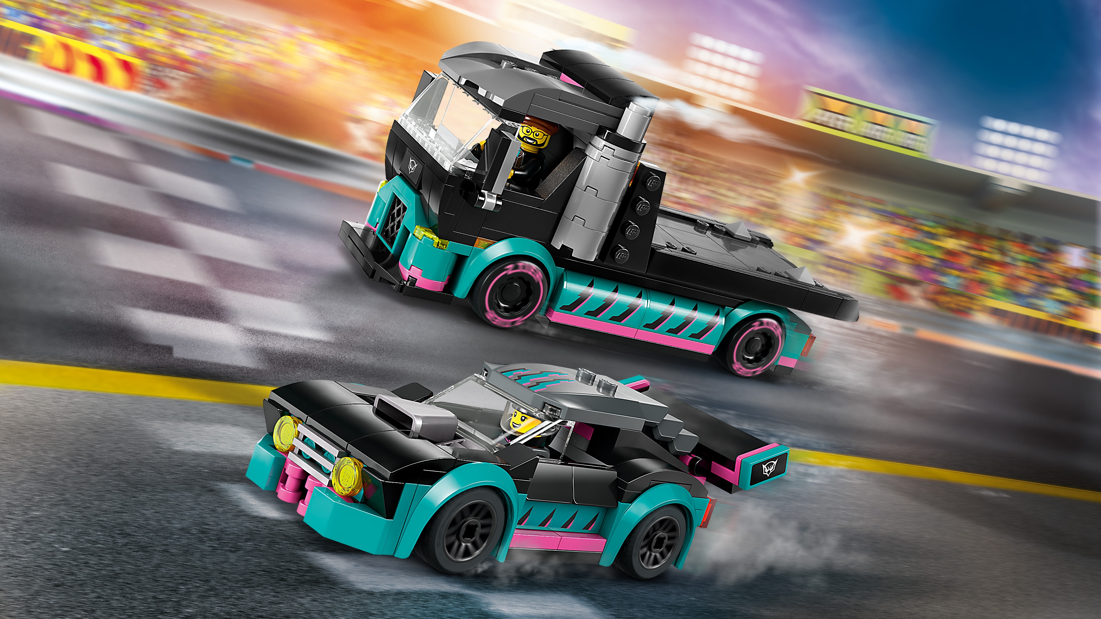 LEGO 60406 La voiture de course et le camion de transport de voitures