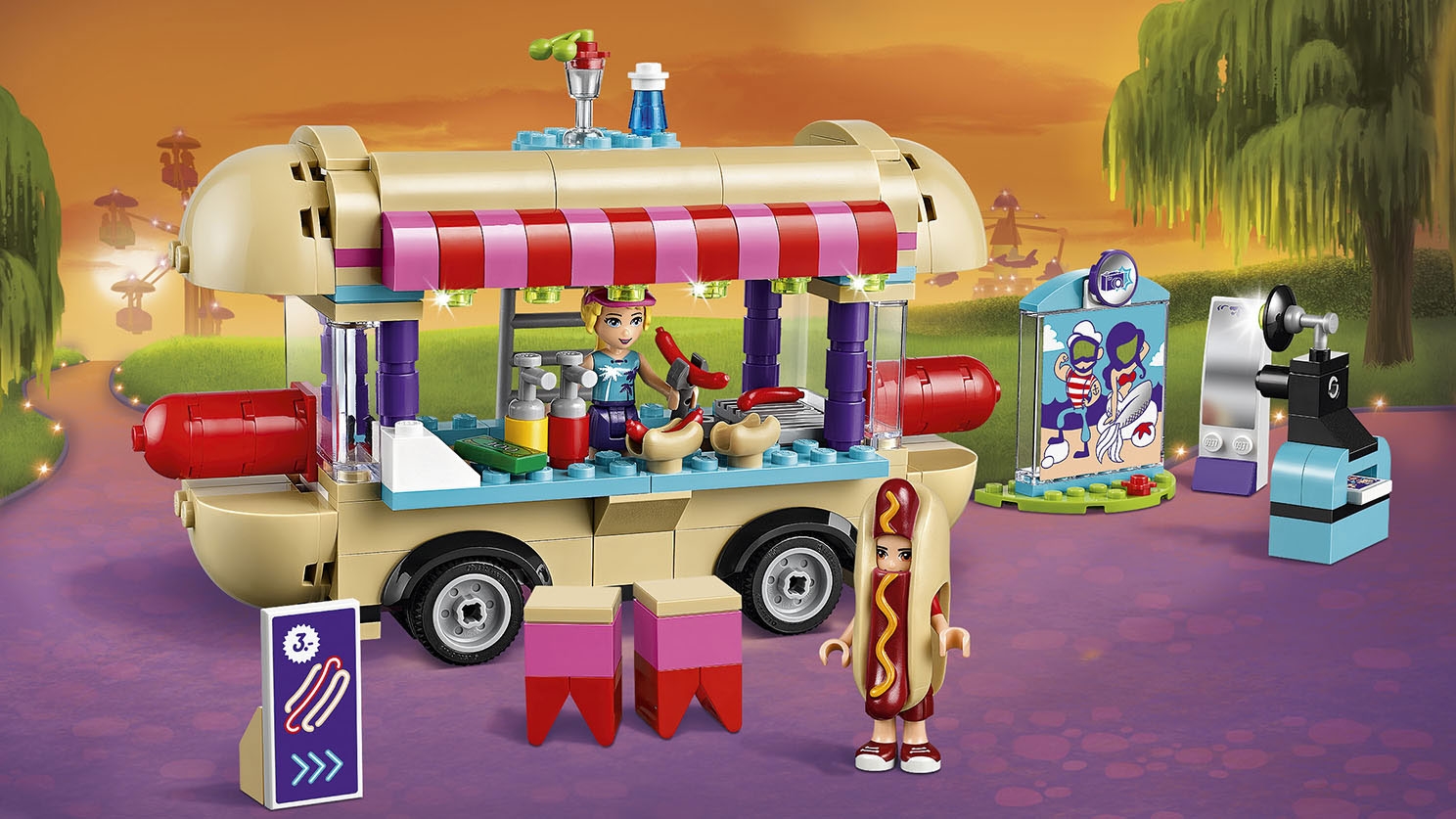 41129 for sale online LEGO Friends Amusement Park Hot Dog Van 