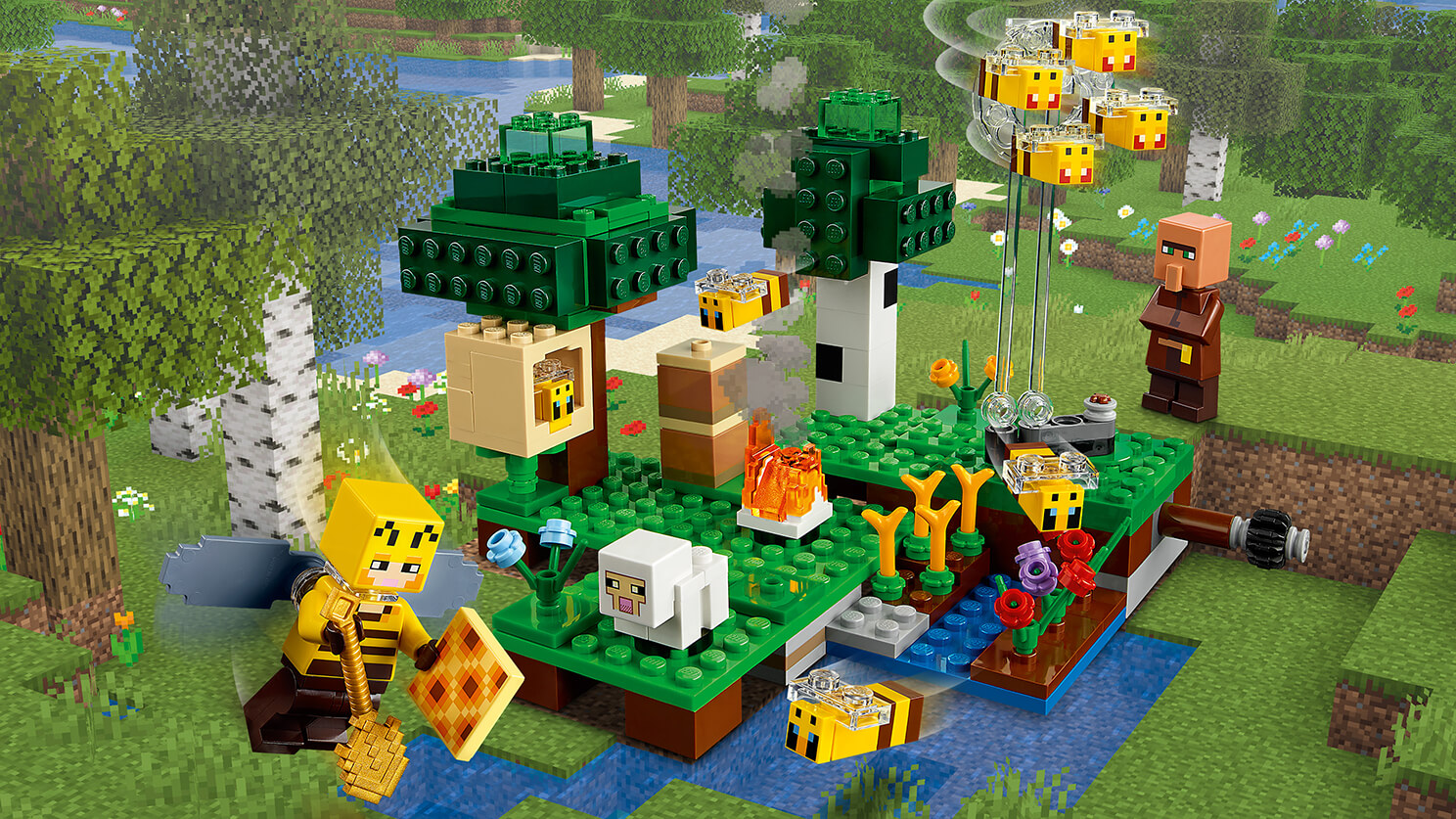 The Bee Farm 21165 Lego Minecraft Sets Lego Com For Kids