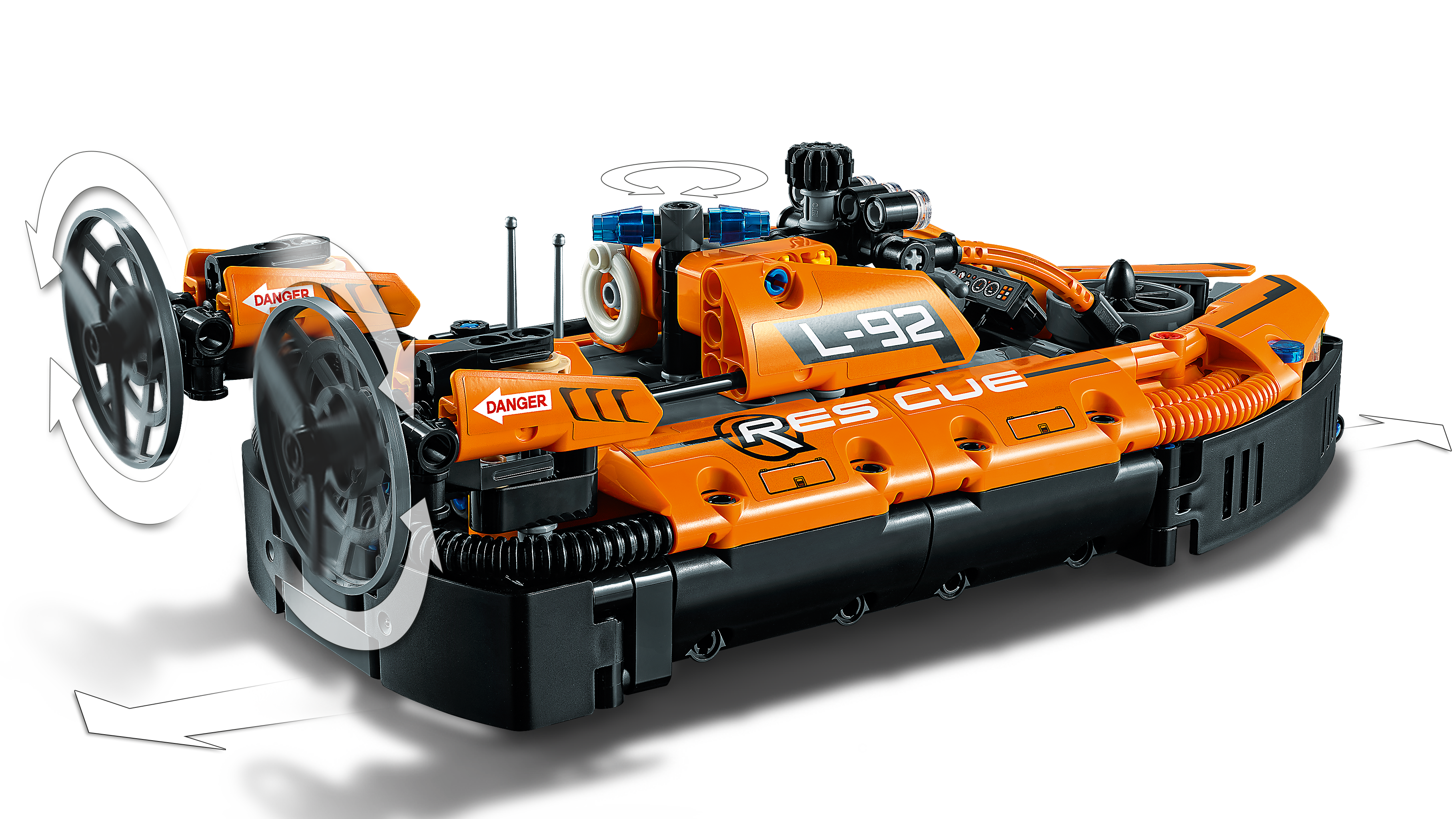 LEGO 42120 Technic Aéroglisseur de Sauvetage, Avion, Jouet de Construction  2 en 1, Cadeau Fille et Garçon dès 8 ans