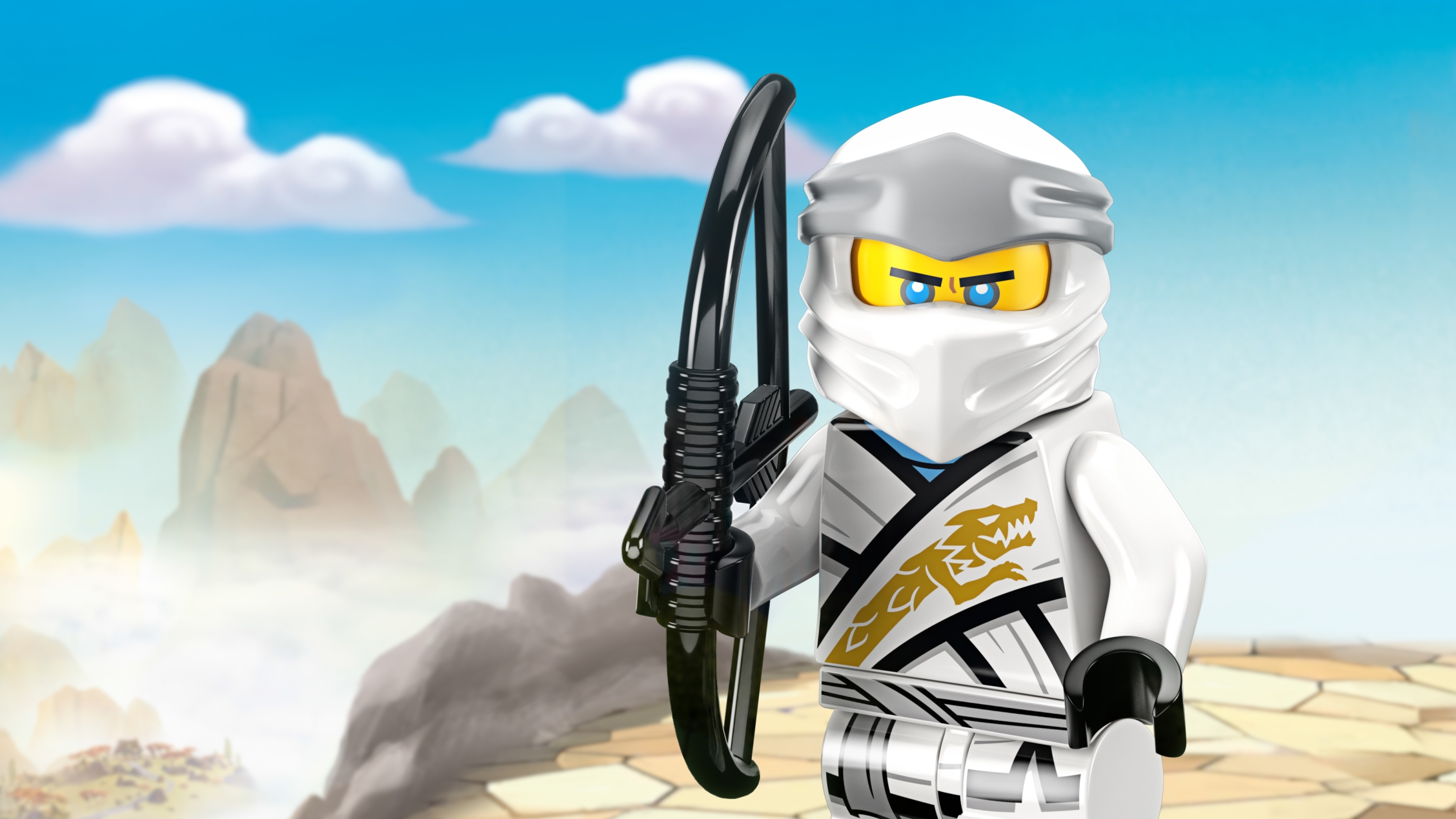 LEGO Ninjago Movie Minifigure - Zane with Blue Ninja Armor and Hair - wide 4